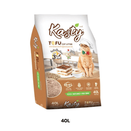 ทรายแมวเต้าหู้ kasty กลิ่นทิราเมสุ ลาเต้ ขนาด 40 ลิตร_4